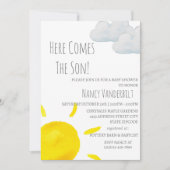 Hier komt de Uitnodiging van het Baby shower van d (Voorkant)