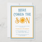 Hier komt de uitnodiging voor het Baby shower Son (Voorkant)