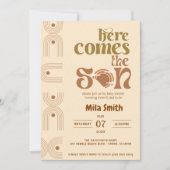 Hier komt de uitnodiging voor het Baby shower Son (Voorkant)