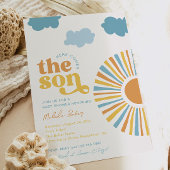 Hier komt de uitnodiging voor het Baby shower Son