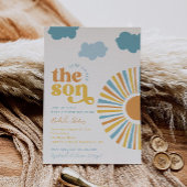 Hier komt de uitnodiging voor het Baby shower Son