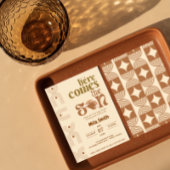 Hier komt de uitnodiging voor het Baby shower Son