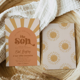 Hier komt de uitnodiging voor het Baby shower Son