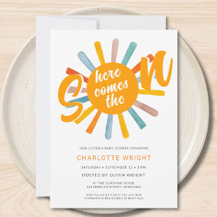 Hier komt de uitnodiging voor het Baby shower Son