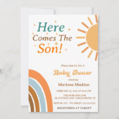 Hier komt de uitnodiging voor het Baby shower Son (Voorkant)