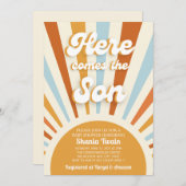 Hier komt de uitnodiging voor het Baby shower Son (Voorkant / Achterkant)