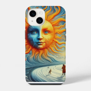 Hier komt de zon - AI Art Print iPhone 14 Hoesje