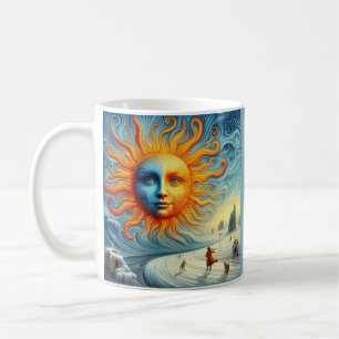 Hier komt de zon - AI Art Print Koffiemok