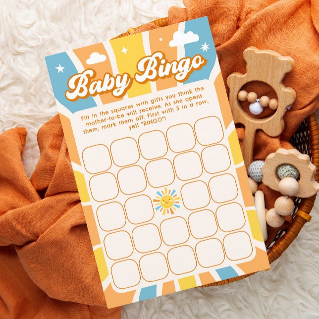 Hier komt de zon Baby shower Baby bingo spel (Creator heeft geüpload)