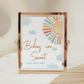 Hier komt de zon Baby shower baby's zijn zoet Poster