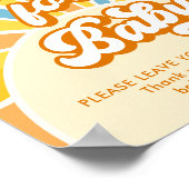 Hier komt de zon Baby shower boeken voor Baby Poster (Hoek)