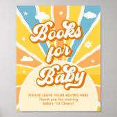 Hier komt de zon Baby shower boeken voor Baby Poster (Voorkant)