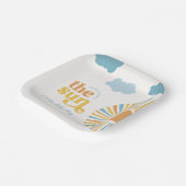 Hier komt de zon Baby shower Borden Papieren Bordje (Gebogen)