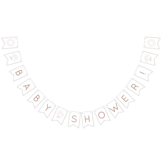 Hier komt de zon Baby shower bunting flags Vlaggetjes (Alle)