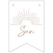 Hier komt de zon Baby shower bunting flags Vlaggetjes (Tweede vlag)