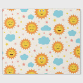 Hier Komt De Zon Baby Shower Cadeaupapier (Vlak)