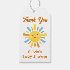 Hier Komt de Zon Baby Shower Favor Cadeaulabel