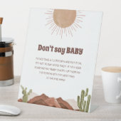 Hier komt de zon Baby shower Game Niet zeggen baby Reclamebord Met Voetstuk (Insitu)