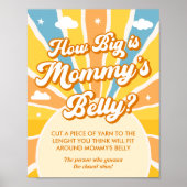 Hier komt de zon Baby shower hoe groot haar buik Poster (Voorkant)