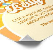 Hier komt de zon Baby shower hoe groot haar buik Poster (Hoek)