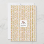 Hier komt de zon Baby shower Invitation Kaart (Achterkant)