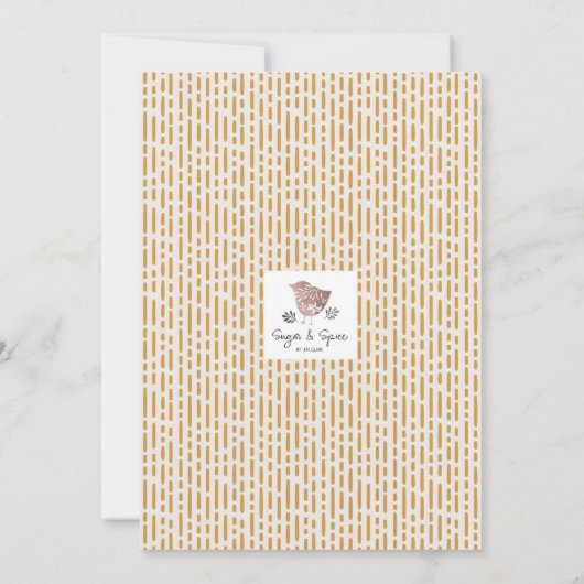 Hier komt de zon Baby shower Invitation Kaart (Achterkant)