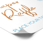 Hier komt de zon Baby shower luier rafel Poster (Hoek)