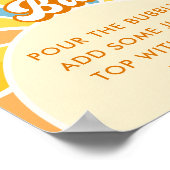 Hier komt de zon Baby shower Momosa Bar Poster (Hoek)