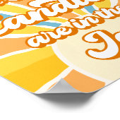 Hier komt de zon Baby shower raden hoeveel Poster (Hoek)