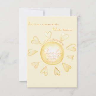 Hier Komt De Zon Baby Shower Uitnodiging