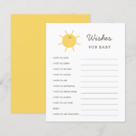 Hier Komt De Zon Baby Shower Wensen Advieskaarten