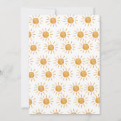 Hier komt de zon boho Birthday Invitation Kaart (Achterkant)