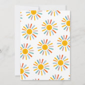 Hier komt de zon Boho Sunshine eerste verjaardag Kaart (Achterkant)