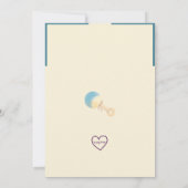 Hier Komt de ZON, Boho Zon Baby Shower Kaart (Achterkant)