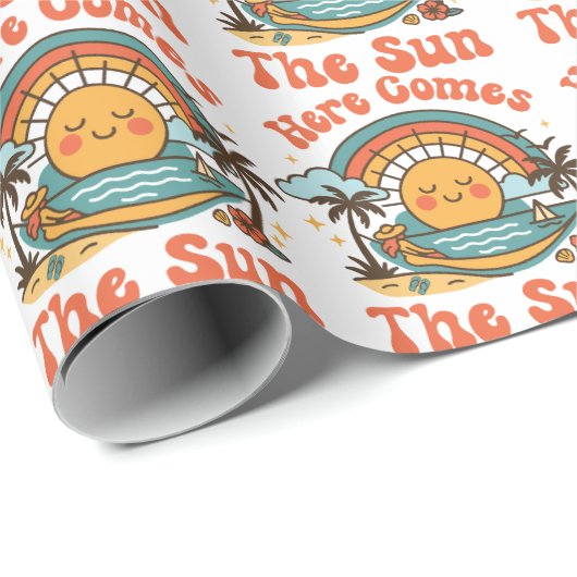 Hier komt de zon cadeaupapier (Rol Hoek)