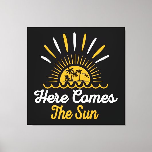 Hier Komt De Zon Canvas Afdruk (Voorkant)