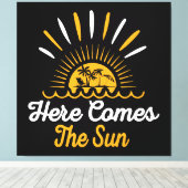 Hier Komt De Zon Canvas Afdruk (Insitu (Houten vloer))