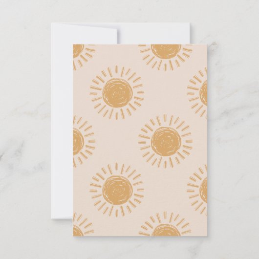 Hier komt de zon Dank je kaart (Achterkant)