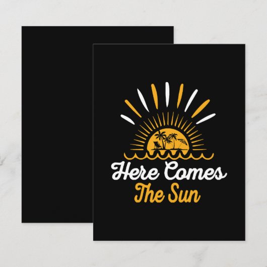 Hier Komt De Zon Informatiekaartje (Voorkant / Achterkant)