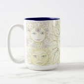 Hier komt de zon - koffie-mok tweekleurige koffiemok (Links)