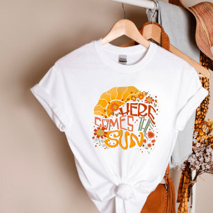 Hier komt de zon Leuke Floral Inspirivity T-Shirt