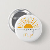 Hier komt de zon mama te zijn ronde button 5,7 cm (Voorkant /achterkant)