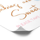 Hier komt de zon meisje baby's zijn zoet poster (Hoek)