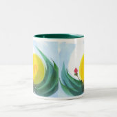 Hier komt de zon, nr. 2 tweekleurige koffiemok (Center)