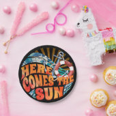 Hier komt de zon papieren bordje (Feest)