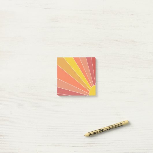 Hier komt de zon post-it® notes (Op bureau)