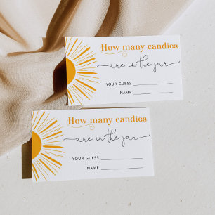 Hier komt de zon raden hoeveel snoepjes informatiekaartje