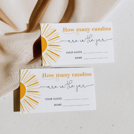 Hier komt de zon raden hoeveel snoepjes informatiekaartje