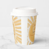 Hier komt de zon Ray gele bruidsdouche Papieren Bekers (Links)