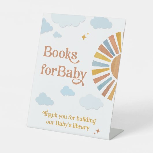 Hier komt de zon - reclamebord met voetstuk (Voorkant)